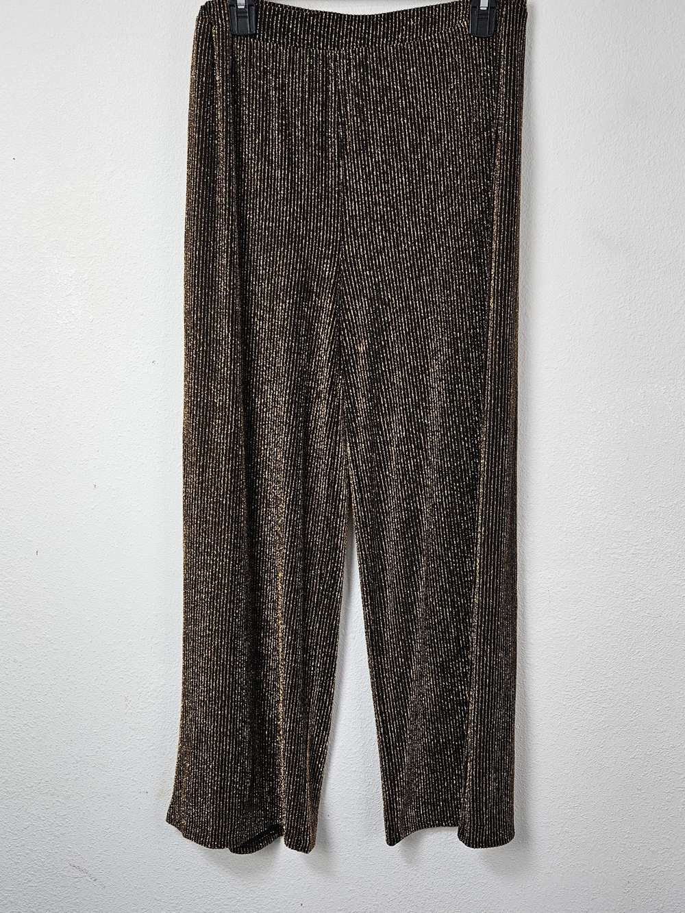 Leith Pull-on Black Gold Glitter Pants Size Medium